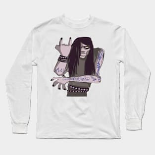 Man 2 Fingers Long Sleeve T-Shirt